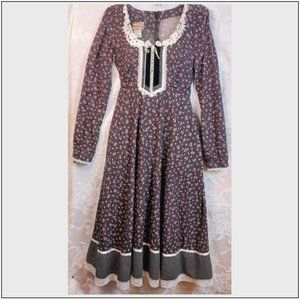 Vintage Gunne Sax Midi Dress 1970s